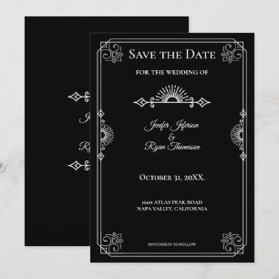 invitación de boda de Halloween gótica para guarda