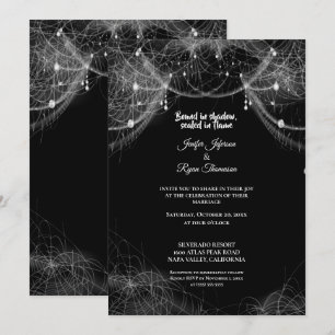 Invitación de boda de Halloween gótico oscuro