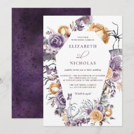 Invitación de boda de Halloween 'Hasta que la muer