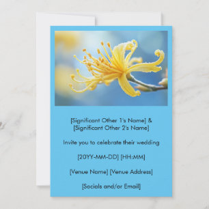 Invitación de Boda de Hamamelis Amarillo