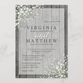 INVITACIÓN DE BODA DE HAMBRE DE BEBÉ RÚSTICO