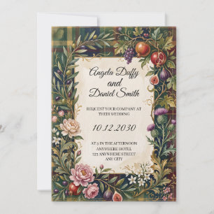 Invitación de boda de herencia italiana escocesa