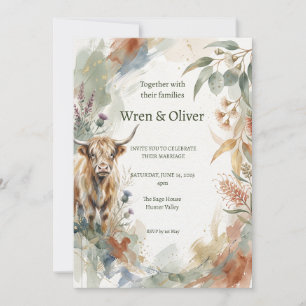 Invitación de boda de herencia italiana escocesa