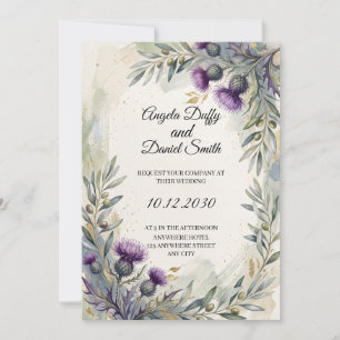 Invitación de boda de herencia italiana escocesa