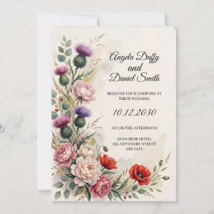 Invitación de boda de herencia italiana escocesa