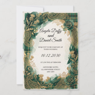 Invitación de boda de herencia italiana escocesa