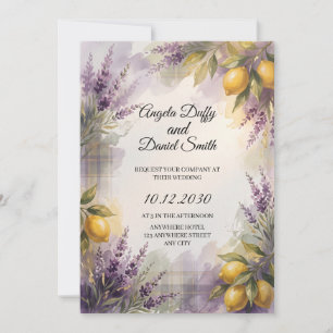 Invitación de boda de herencia italiana escocesa