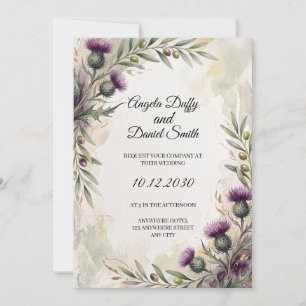 Invitación de boda de herencia italiana escocesa