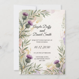 Invitación de boda de herencia italiana escocesa