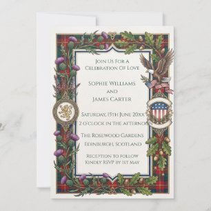 Invitación de boda de herencia tropical