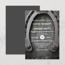Invitación de boda de herradura del encanto