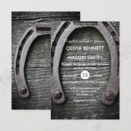 Invitación de boda de herradura del encanto