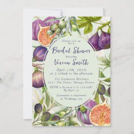 Invitación de boda de higo y olivo mediterráneo
