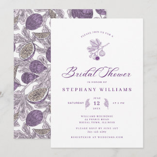 Invitación de boda de higuera mediterránea elegant