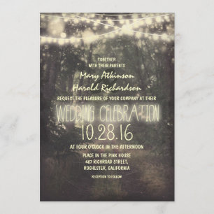 invitación de boda de hilo rústico