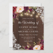 invitación de boda de hilo rústico