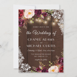 invitación de boda de hilo rústico