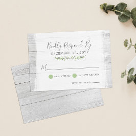 Invitación de Boda de Hoja Botánica de Madera Rúst