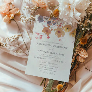 Invitación de boda de hoja de Ginkgo con acuarela 