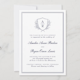 Invitación de boda de hojas minimalistas elegantes