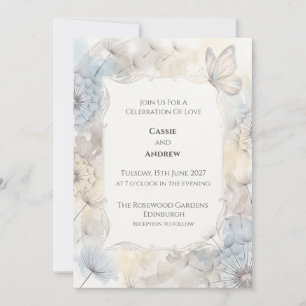 Invitación de boda de Hortensia Mariposa Azul