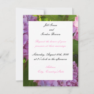Invitación de boda de Hortensia Rosa