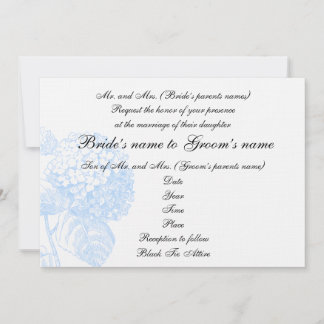 Invitación de Boda de Hortensias