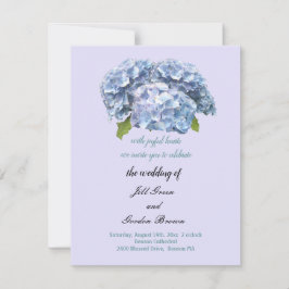 Invitación de boda de hortensias elegante