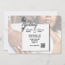 invitación de boda de imagen personalizada con cód