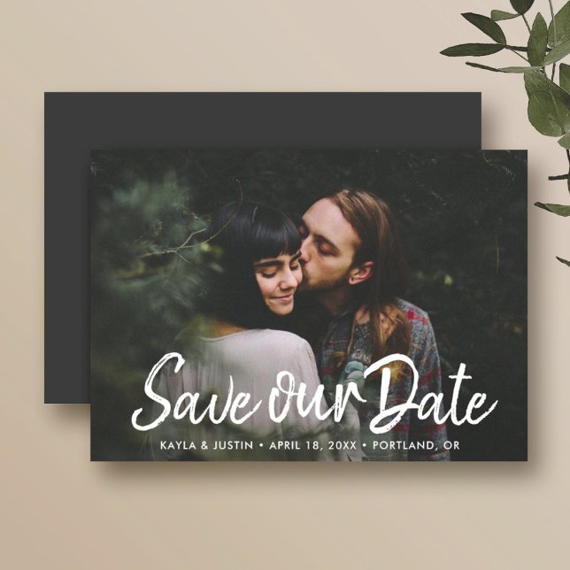 Invitación de boda de imán de foto para guardar la (Subido por el creador)