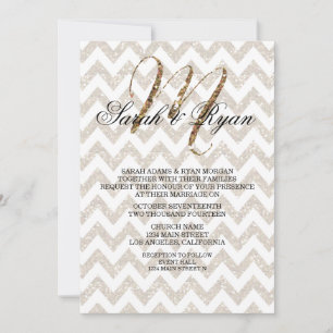 INVITACIÓN DE BODA DE IMPRESIÓN DE PURPURINA ORO D