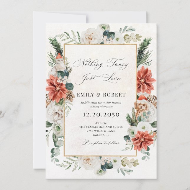 Invitación de boda de invierno (Anverso)