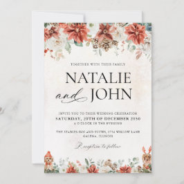 Invitación de boda de invierno