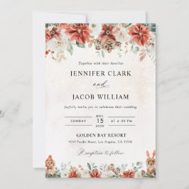 Invitación de boda de invierno
