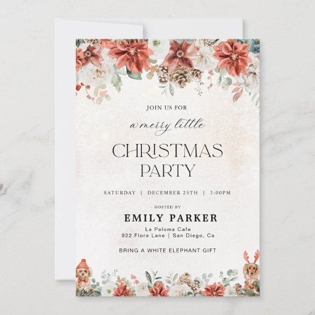 Invitación de boda de invierno (Anverso)