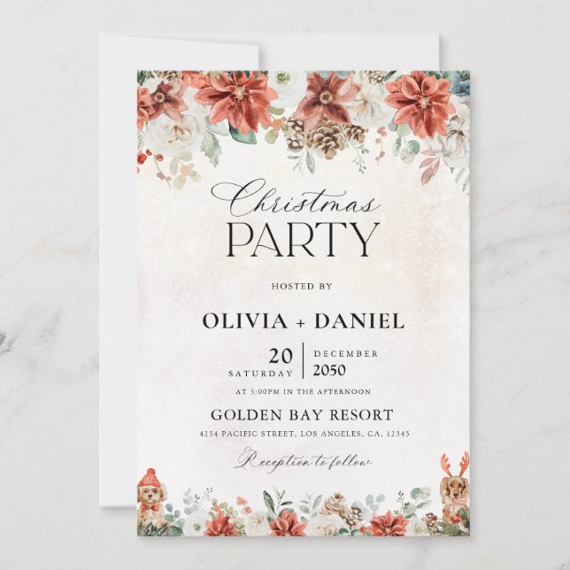 Invitación de boda de invierno (Anverso)