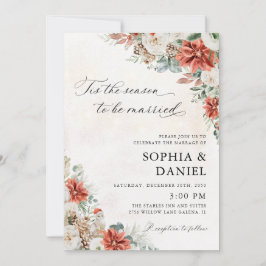 Invitación de boda de invierno