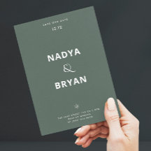 Invitación de boda de invierno con código QR verde