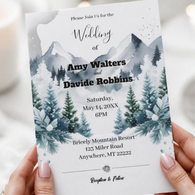 Invitación de boda de invierno elegante (Subido por el creador)
