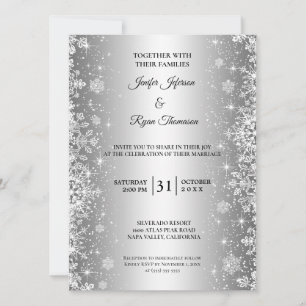 Invitación de boda de invierno linda