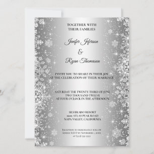 Invitación de boda de invierno linda