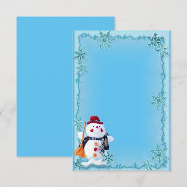Invitación de boda de invierno personalizada (Anverso / Reverso)