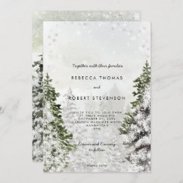 invitación de boda de invierno rústico