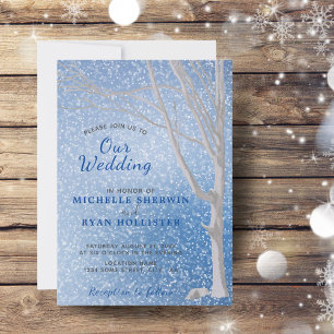 Invitación de boda de invierno Rústico país de ens