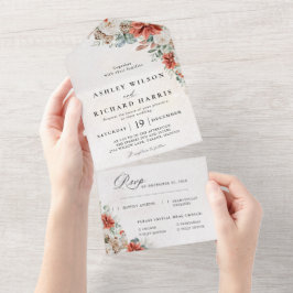 Invitación de boda de invierno todo en uno