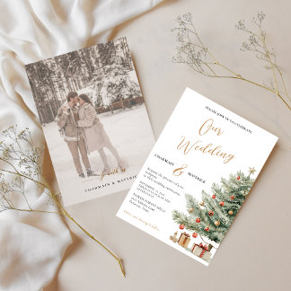 Invitación de boda de invierno vacaciones