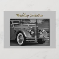 invitación de boda de JAGUAR coche de novios