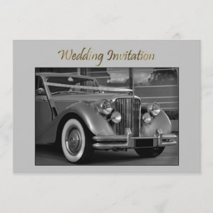 invitación de boda de JAGUAR coche de novios