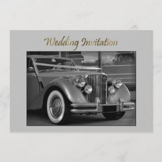 invitación de boda de JAGUAR coche de novios