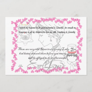 Invitación de boda de Jane Austen